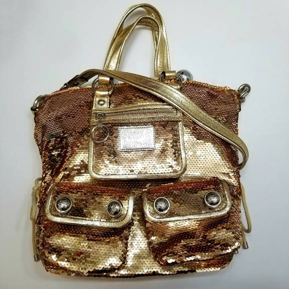 Coach Handbags - NWOT Coach Poppy Spotlight Gold Sequin Tote Bag